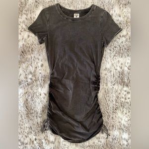 PINK brown, distressed wash, adjustable sides tight fit dress